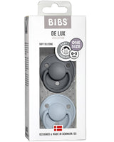 Bibs De Lux 2 Pack | Iron Baby Blue
